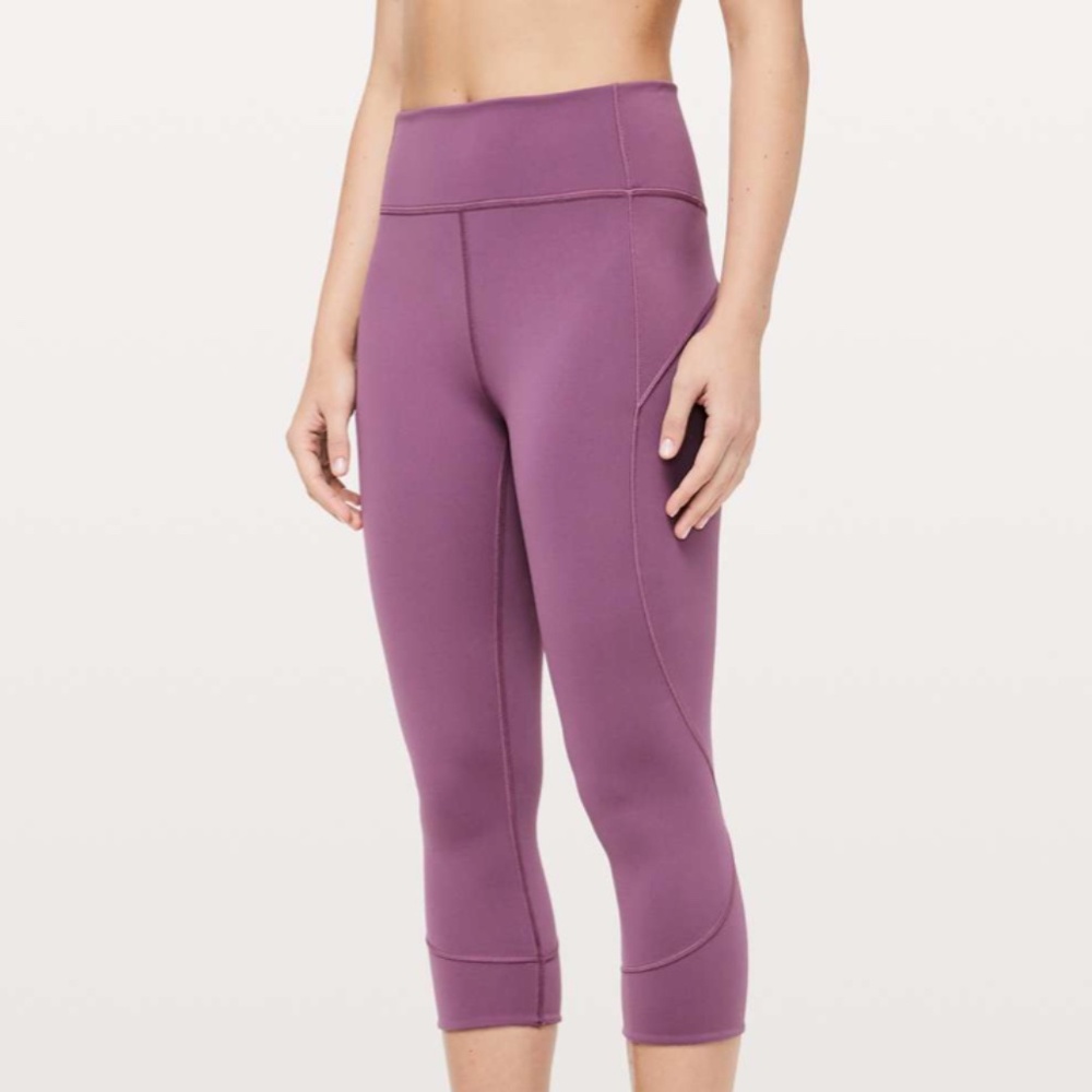 Lululemon In Movement Crop *Everlux 19" Vintage Plum